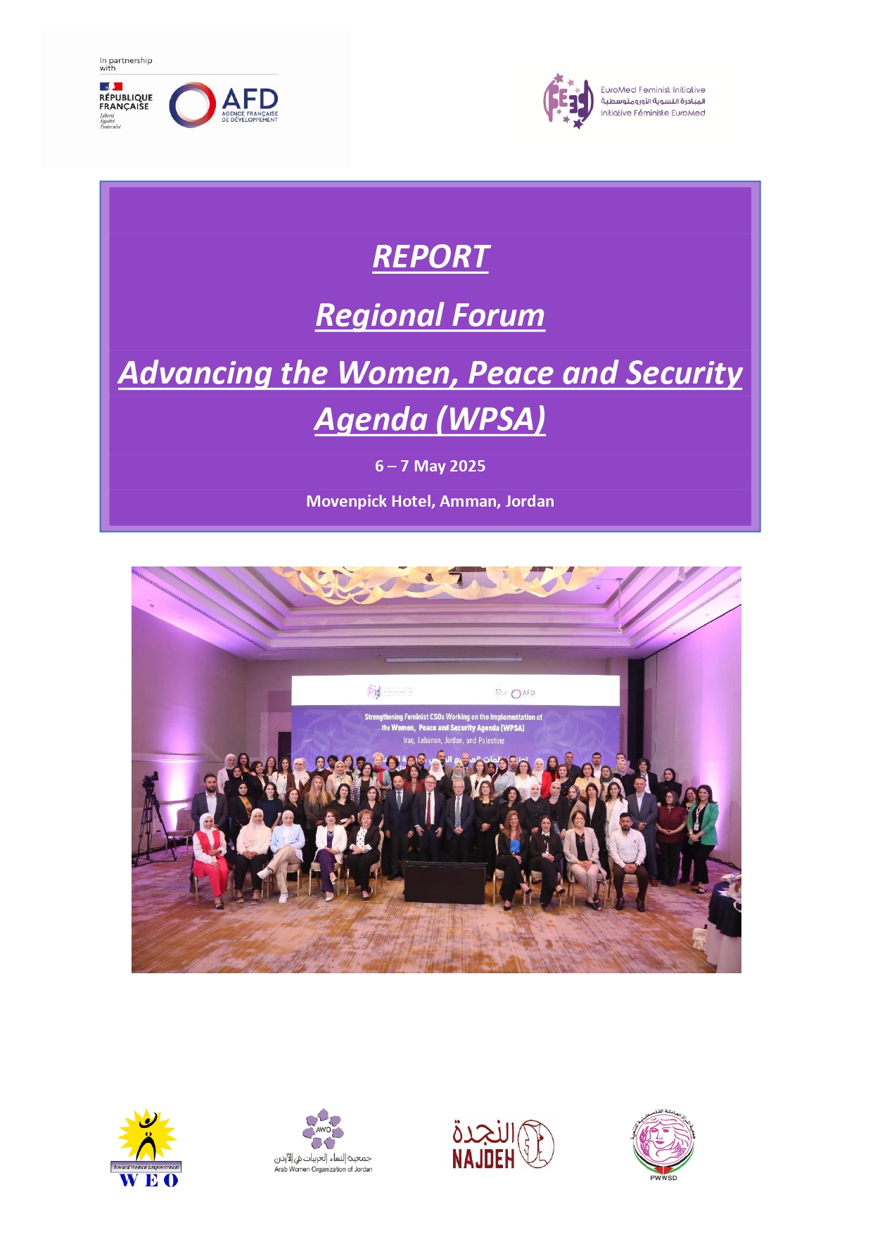 Report: Regional Forum Advancing the Women, Peace and Security Agenda (WPSA)